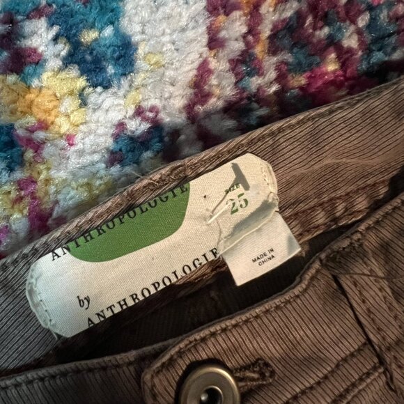 By Anthropologie Ona Skinny Leg Utility Pants Button Ankle size 25 - Picture 8 of 10